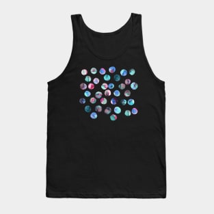 Colorful Ink Dots Pink blue navy Tank Top